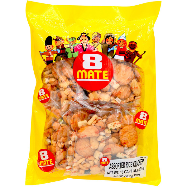 8 Mate Arare Assorted Rice Crackers with Green Peas