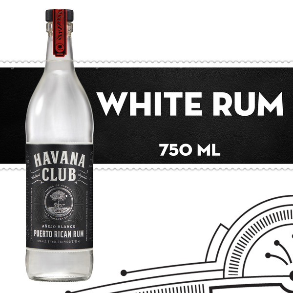 Havana Club Anejo Blanco Rum 40% 75Cl/750Ml Same-Day Delivery
