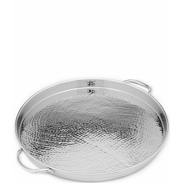 Southern Living Stainless Steel Hammered Round Tray