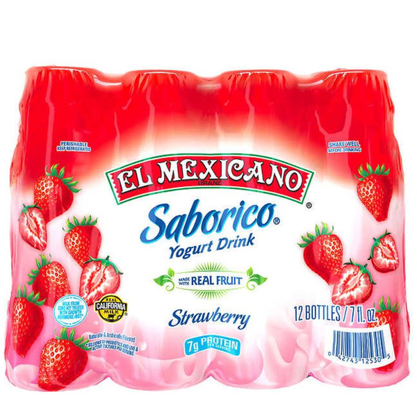El Mexicano Strawberry Flavored Saborico Yogurt Drink