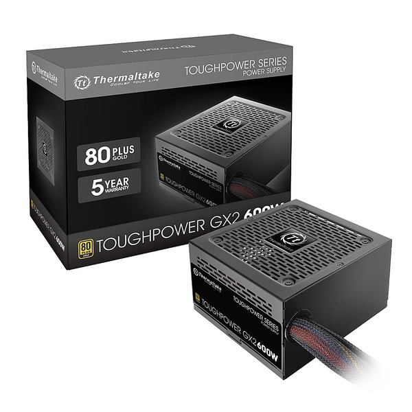 Thermaltake Toughpower GX2 600W 80 Plus Gold ATX Power Supply - Black