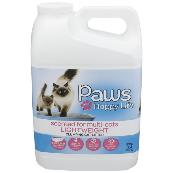 Paws Happy Life Lightweight Scoopable Scented Cat Litter for Multiple