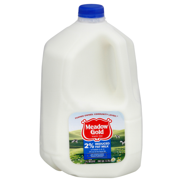 Meadow Gold Milk, 2% Reduced Fat