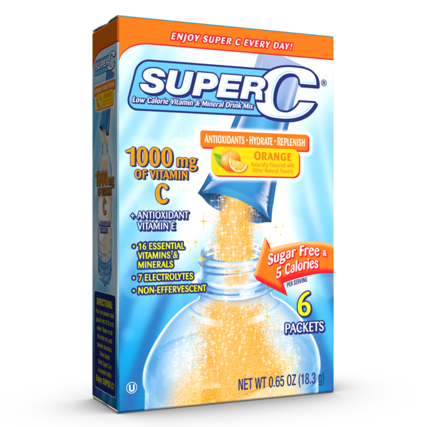 トップス vitamin Super C 1000mg Vitamin C Orange Drink Mix Same-Day Delivery or