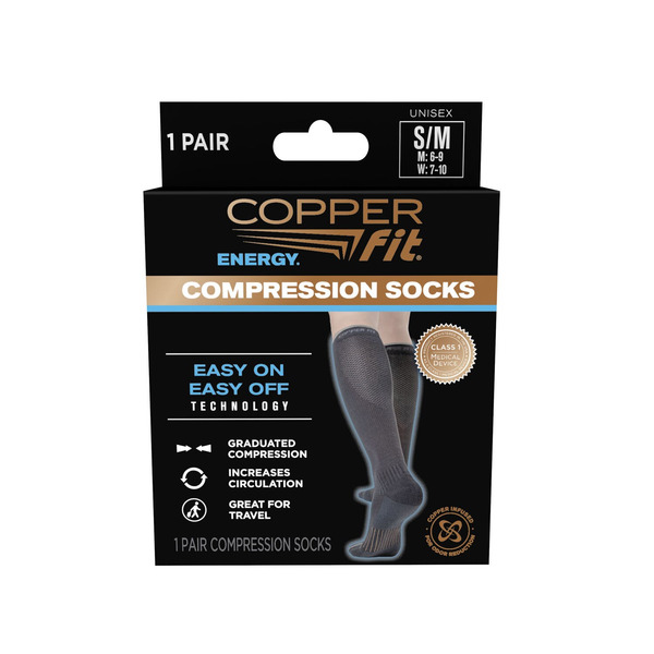 CVS® Copper Fit Easy-On & Easy-Off Technology Energy Compression Socks ...