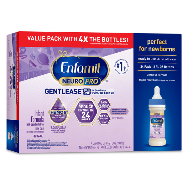 Enfamil® NeuroPro Gentlease Formula, Reduce Fussiness, Crying, Gas, Liquid Bottle