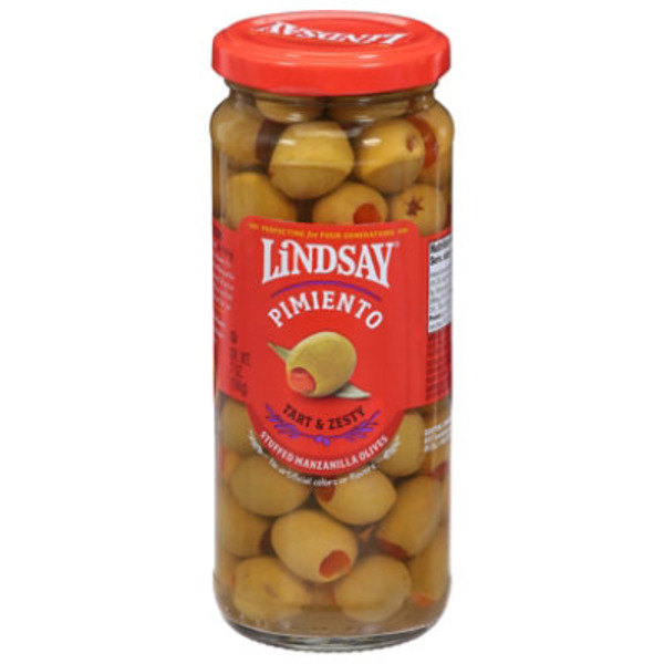 Lindsay Manzanilla Olives, Stuffed, Pimiento