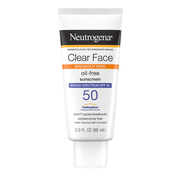 Neutrogena SPF 50 Clear Face Sunscreen for Oily Skin, 3 fl. oz - 3 fl oz