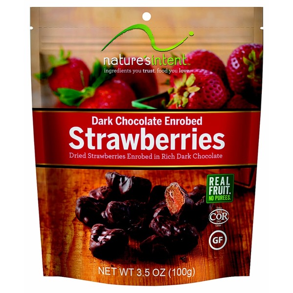 Nature's Intent Strawberries, Dark Chocolate Enrobed (3.5 oz) from Albertsons Instacart