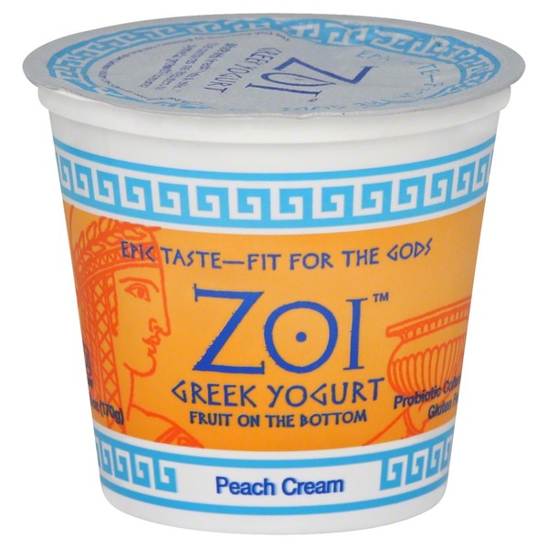 Zoi Greek Yogurt Greek Yogurt, Peach (6 oz) from Fred Meyer Instacart