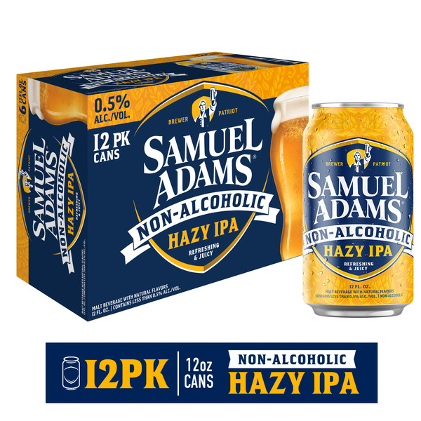 Samuel Adams Just the Haze Non-Alcoholic IPA Beer Same-Day