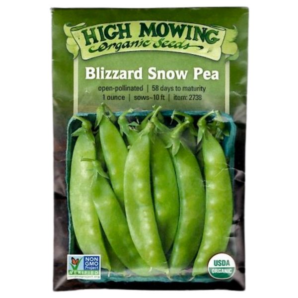 High Mowing Organic Seeds Blizzard Snow Pea