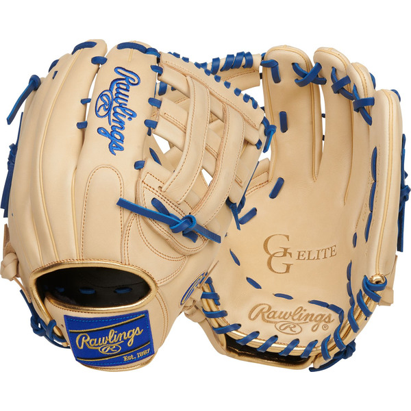 Rawlings Left Hand Throw GG Elite Series Gloves - Blue & Tan