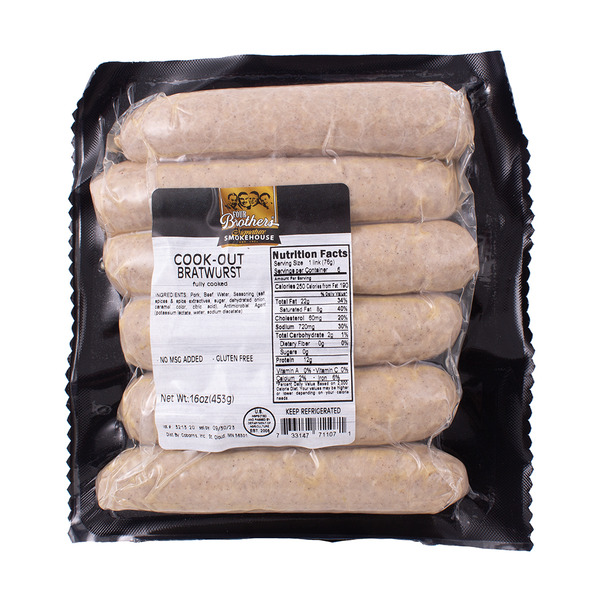 Four Brothers Signature Smokehouse Premium Fully Cooked Bratwurst
