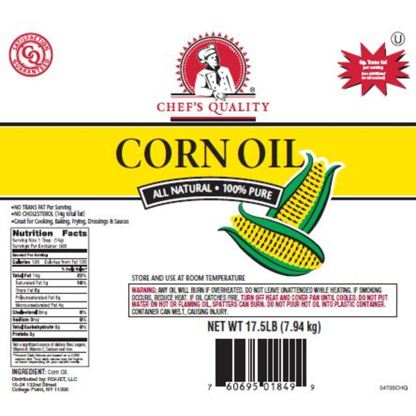 Chef's Quality - Corn Oil - 17.5 lb