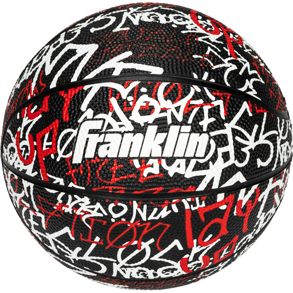 Franklin Sports Hardcourt Indoor/Outdoor Basketball, Mini (7 in) - Red/Black
