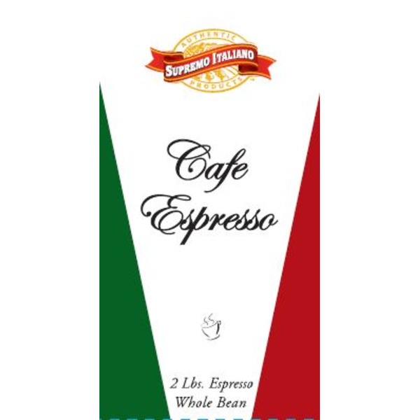 Supremo Italiano - Whole Bean Espresso Coffee - 2 lbs