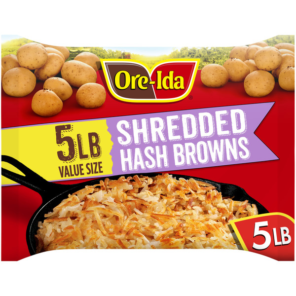 Ore-Ida Shredded Hash Browns Potatoes Frozen Food Snacks Value