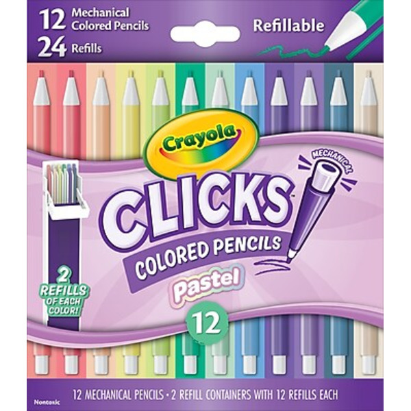 Crayola Clicks Pastel Colored Mechanical Pencils