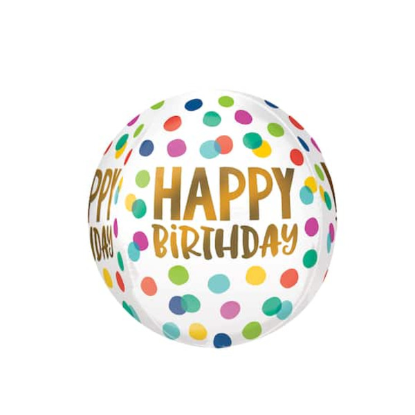burton & BURTON INFLATED Orbz XL 16" Happy Dots Foil Balloon