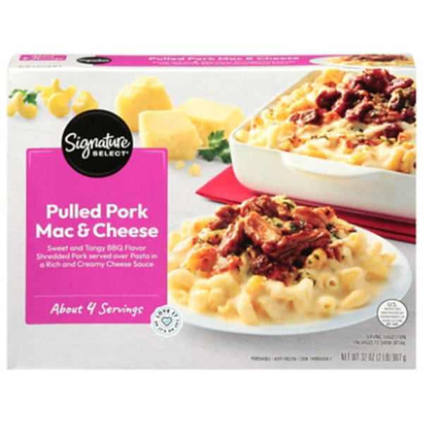Signature SELECT Pulled Pork Mac & Cheese Sweet And Tangy Bbq Flavor Shredded Pork Served Over Pasta In A Rich And Creamy Cheese Sauce
