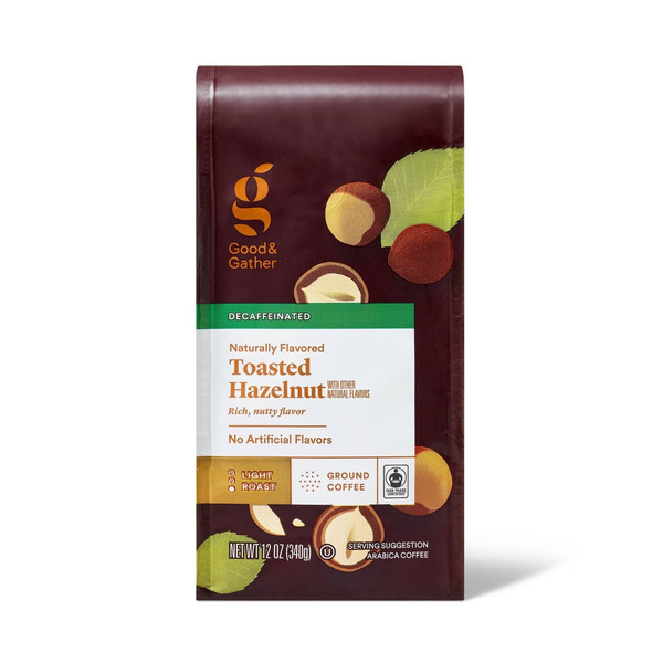 Good & Gather Light Roast Toasted Hazelnut Decaffeinated Arabica Ground Coffee