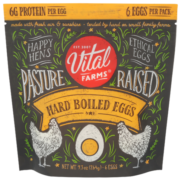Vital Farms Pasture Raised Hard Boiled Eggs 6 Count Same-Day
