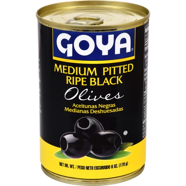 Goya Medium Pitted Ripe Black Olives