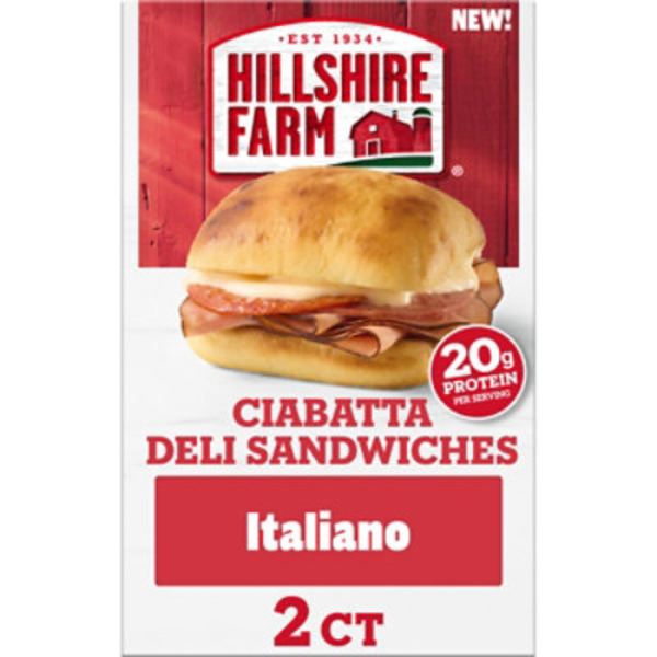 Hillshire Farm Ciabatta Deli Italiano Black Forest Ham Hard Salami Cheese And Pepperoni On A Ciabatta Roll Sandwiches