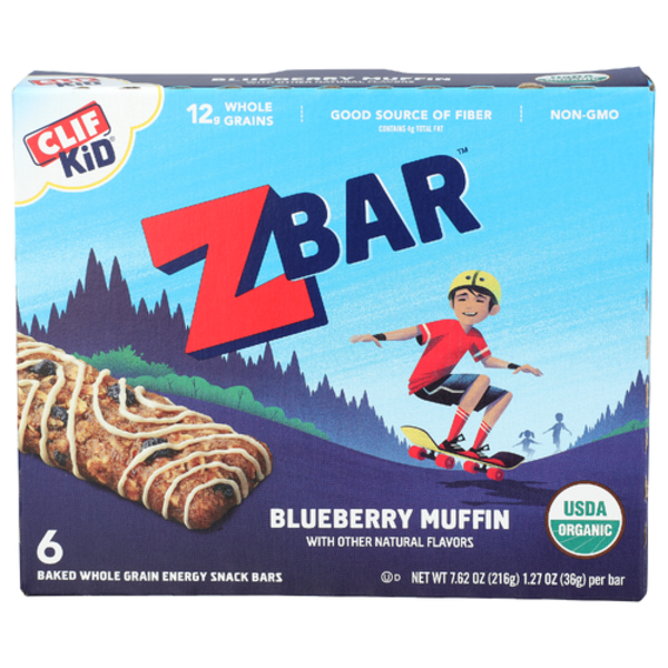 CLIF BAR Organic Blueberry Muffin Z Bar 6 Pack Same-Day Delivery