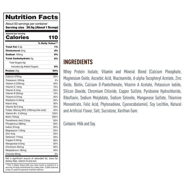 Enlarge Alternative view of Protein & Meal Replacements Isopure Zero Carb Whey Protein Powder, Simply Vanilla, 3.4lb (opens in a new tab)