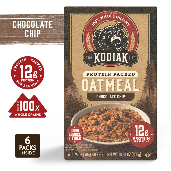 Kodiak Oatmeal, Chocolate Chip, Protein-Packed