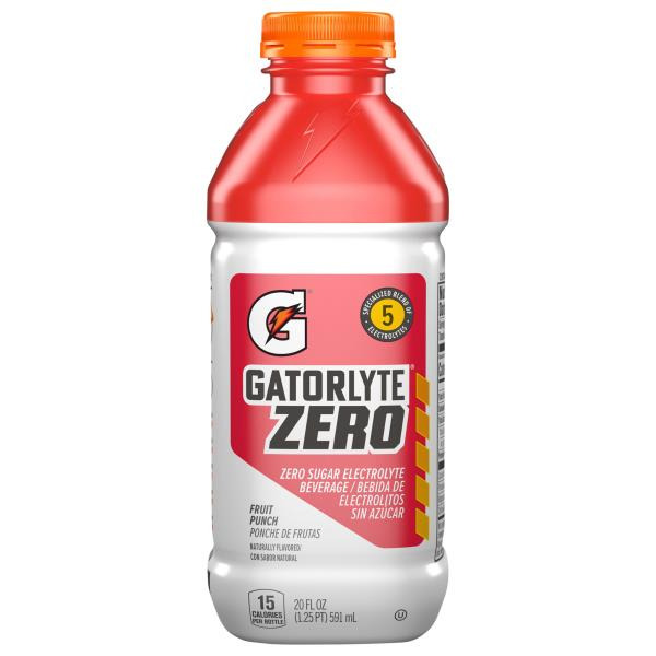 Gatorlyte Electrolyte Beverage, Zero Sugar, Fruit Punch Same-Day