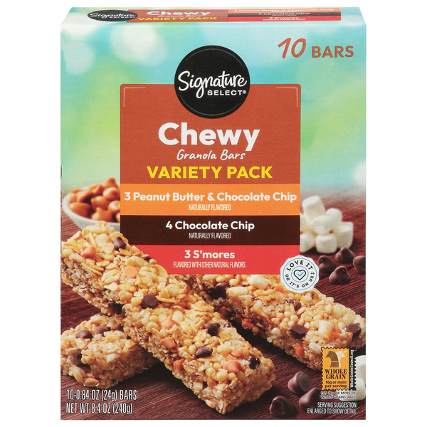 Signature SELECT Granola Bars, Chewy, Variety Pack