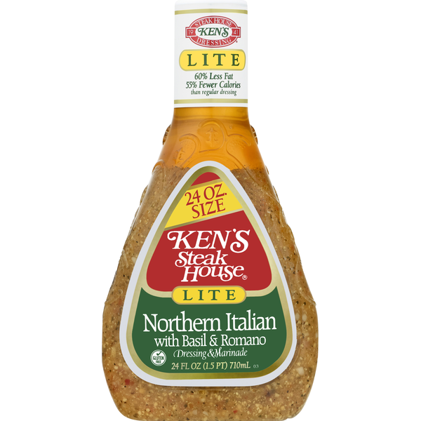 Ken's Steakhouse Dressing & Marinade, Lite, Northern Italian with Basil