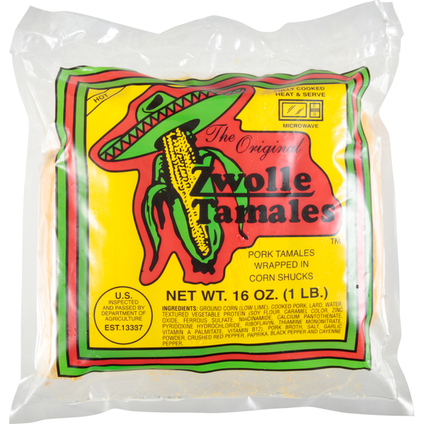 Zwolle Tamales Pork Tamales, The Original, Hot Same-Day Delivery