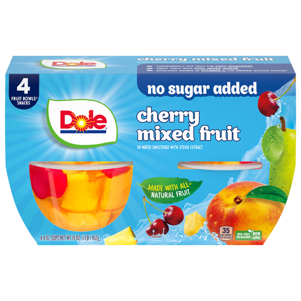 Dole Cherry Mixed Fruit, in Water Sweetened with Stevia Extract
