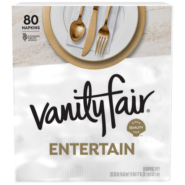 Vanity Fair Napkins, 80 3-Ply Paper Napkins Same-Day Delivery or Pickup ...