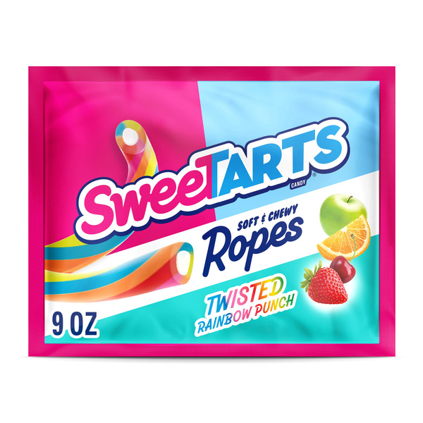 SweeTARTS Ropes Candy Twisted Rainbow Punch Soft And Chewy