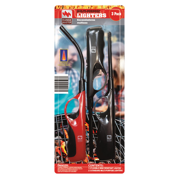 Range Master Multi-Purpose Lighter - 3pk