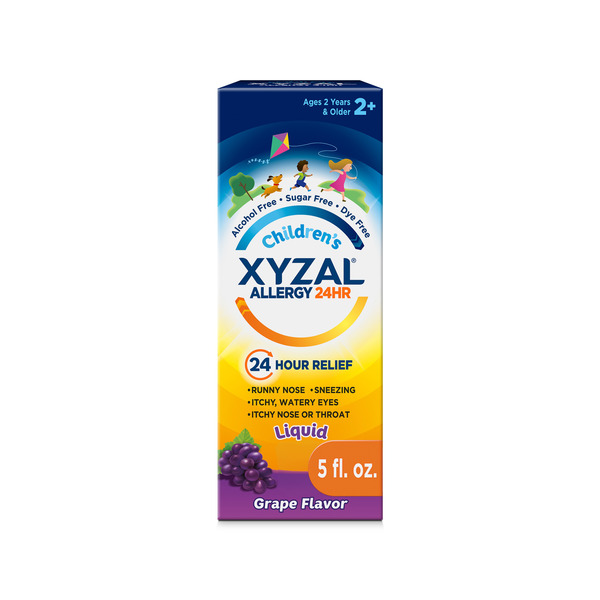 Xyzal Children's 24-Hour Allergy Relief Liquid, Grape Flavor, 5 oz