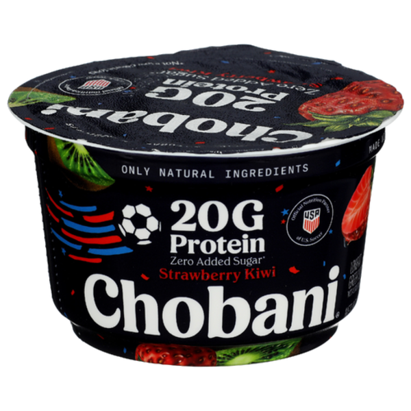 Chobani Strawberry Kiwi Zero Added Sugar 20G Protein Greek Yogurt