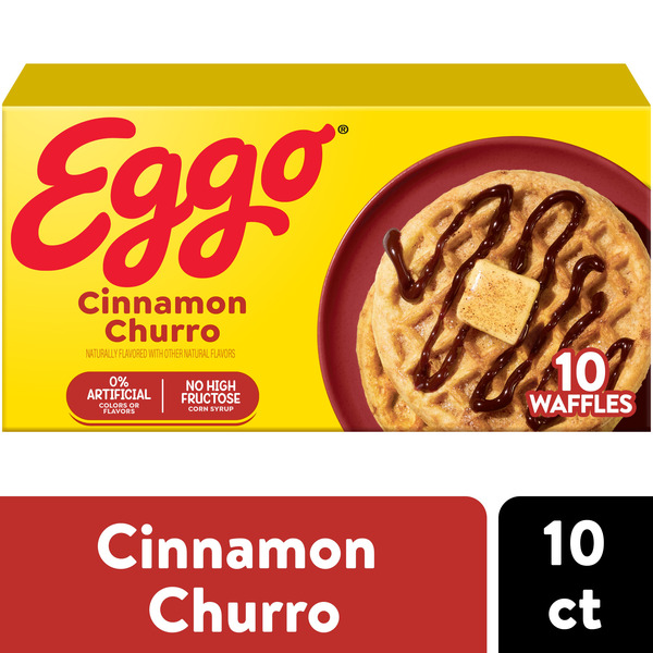 Eggo Cinnamon Churro Waffles, Frozen Breakfast, 10 Count