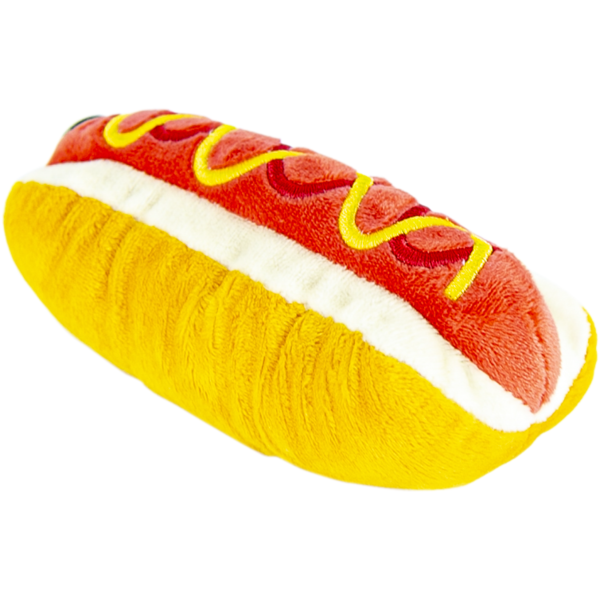 Play On Hotdog Plush Dog Toy