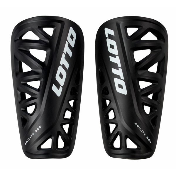 Lotto Agilita 500 Soccer Shin Guards, Medium - Black