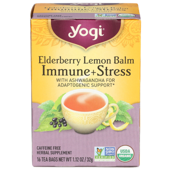 Yogi Tea Elderberry Lemon Balm Immune+Stress Tea