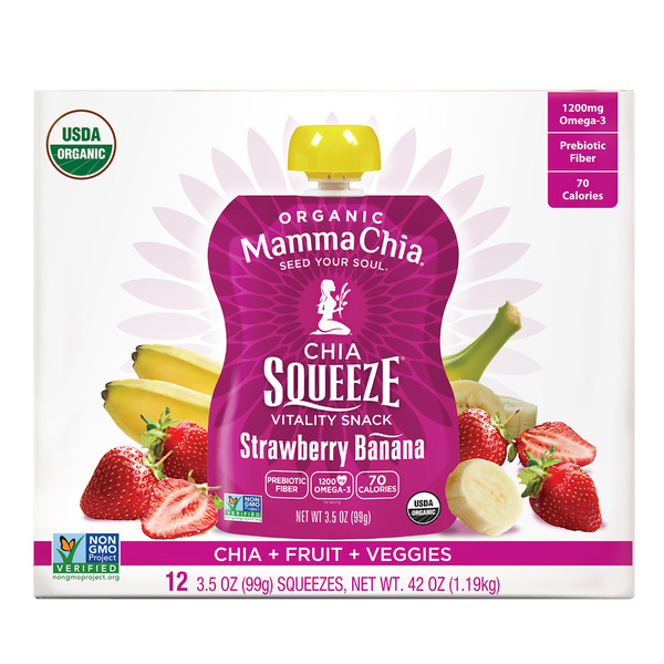 Costco Mamma Chia Chia Squeeze Organic Chia Squeeze Strawberry Banana