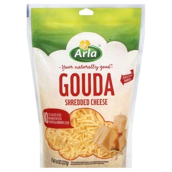 Arla Cheese, Gouda, Shredded (8 oz) Instacart