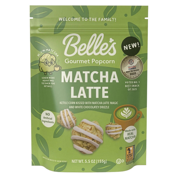 Belle's Gourmet Popcorn Matcha Latte Popcorn