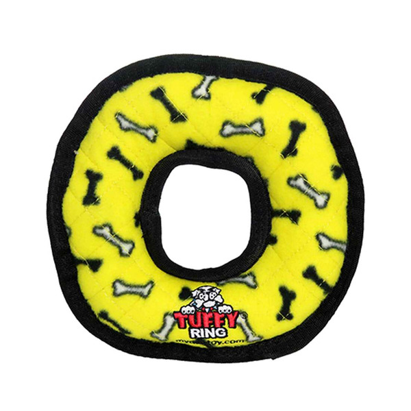Tuffy Dog Toy, Yellow, Ring